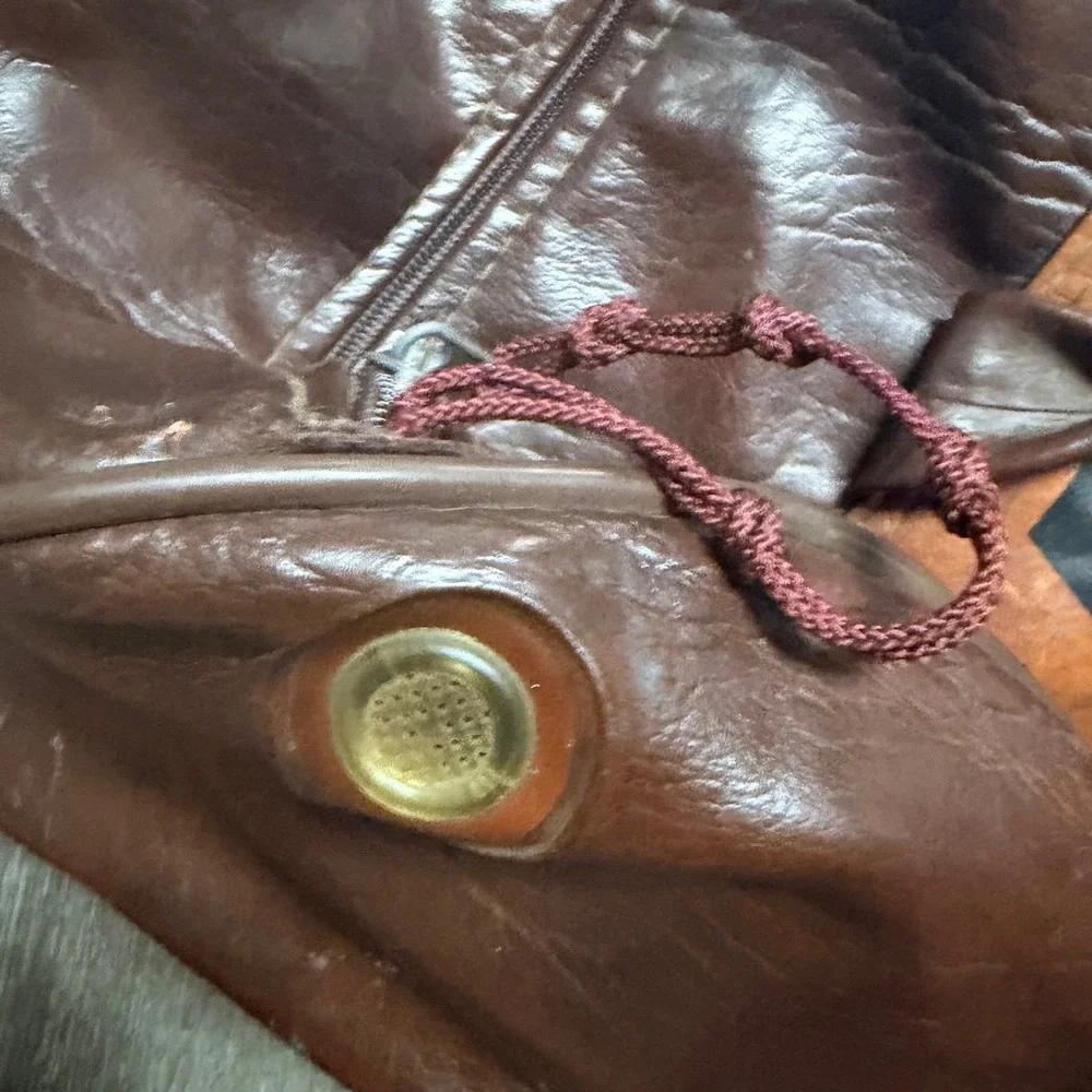 Vintage Ektelon Brown Faux Leather Duffel Gym Bag Made in USA Retro Sport Bag